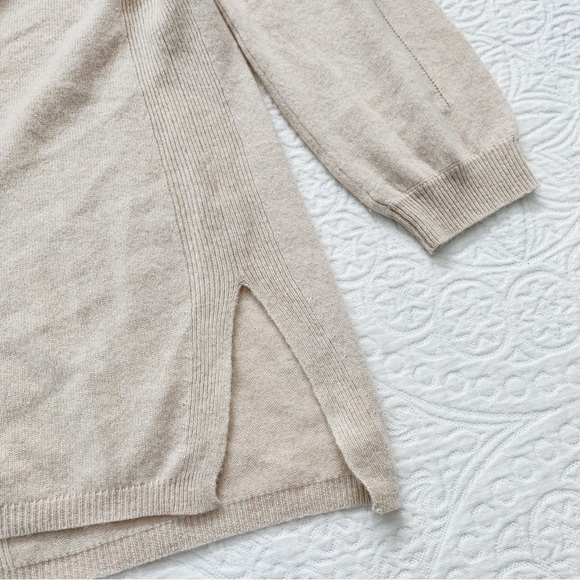 Poetry Cashmere V-Neck Tunic, Cream, Size 12-14 - Picture 3 of 5